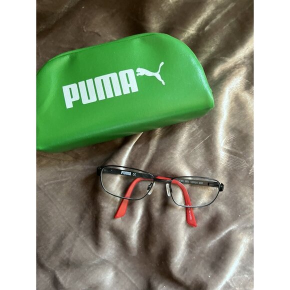 PUMA KIDS Eyeglasses Frame Boys Youth PJ00110C0S 5106-130 Black/Red SEE PHOTOS - Picture 6 of 16